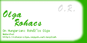 olga rohacs business card